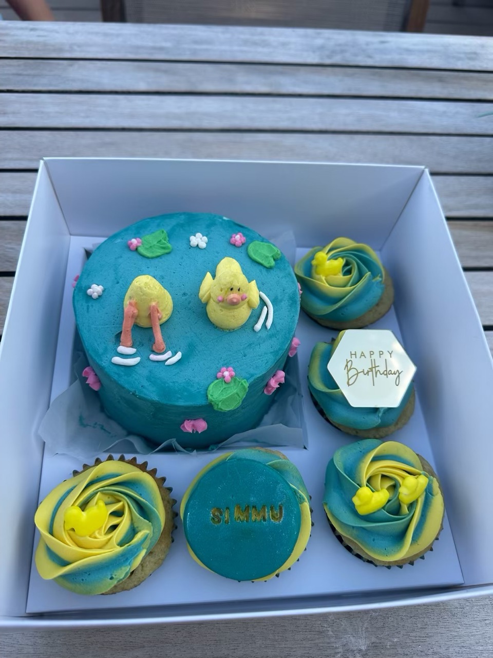 Kids Duck Lake Pond Themed Cake