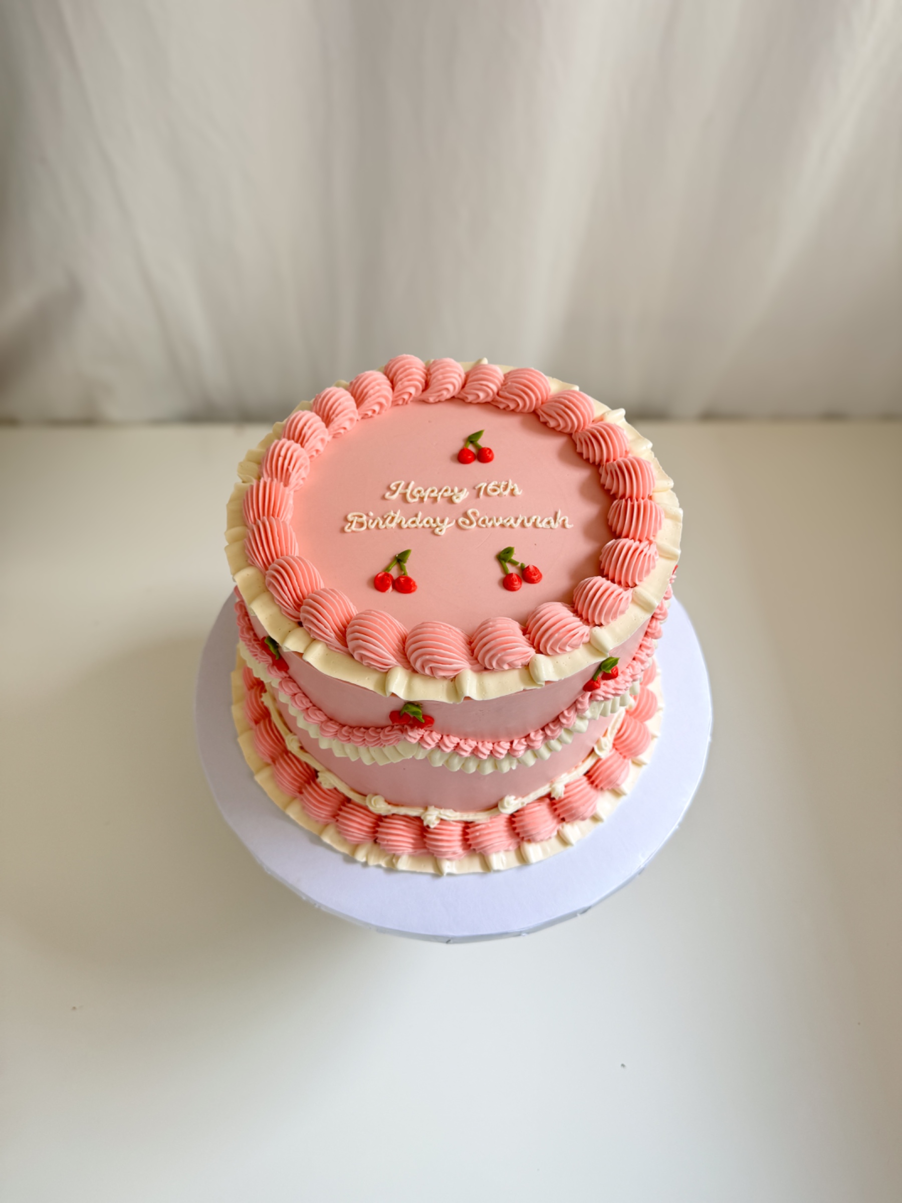 Cherry Vintage Cake  — Shannon's Cake Shop